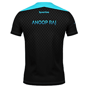 Black Reglan Sleeve Jersey